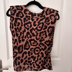 Leopard Print Sleeveless Top